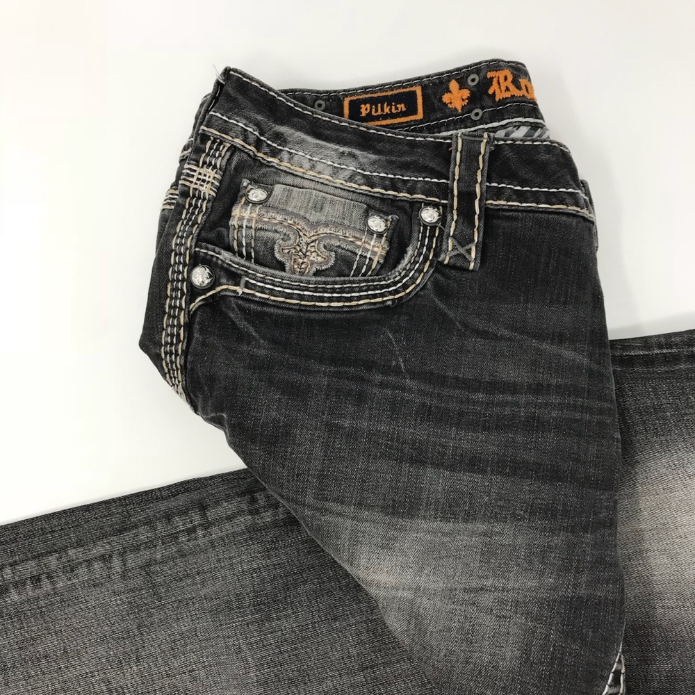 Rock Revival Pilkin Mineral wash Skinny Jeans 31 - Picture 4 of 7